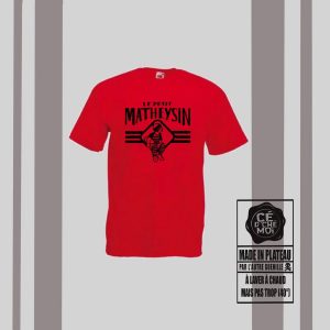 T-Shirt "Le Petit Matheysin" Version Rugby Rouge