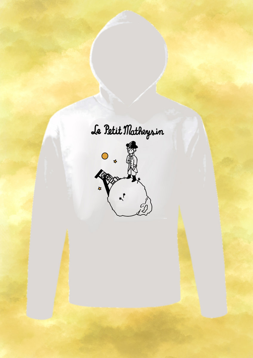 Pull à capuche "Petit Prince" Version Napoléon Blanc