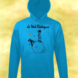 Pull à capuche "Petit Prince" Version Napoléon Bleu Turquoise