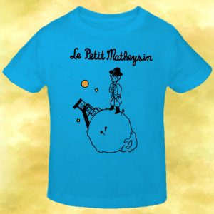 T-Shirt "Petit Prince" Version Napoléon Bleu Turquoise
