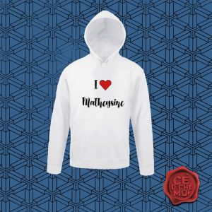 Pull à capuche "Love Matheysine" Blanc