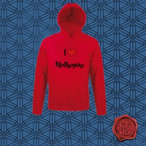Pull à capuche "Love Matheysine" Rouge