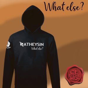 Pull à Capuche "Matheysin What Else" Noir