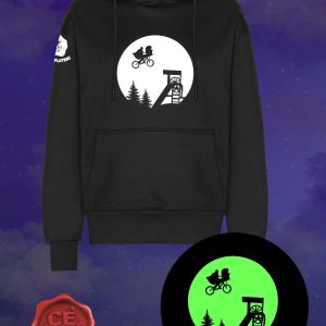 Pull à Capuche "E.T Puit de la Mine" Noir