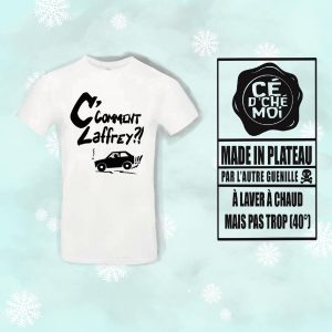T-Shirt "C' Comment Laffrey" Version Voiture Blanc