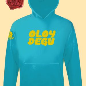 Pull à Capuche "Oloy Degu" Bleu Turquoise