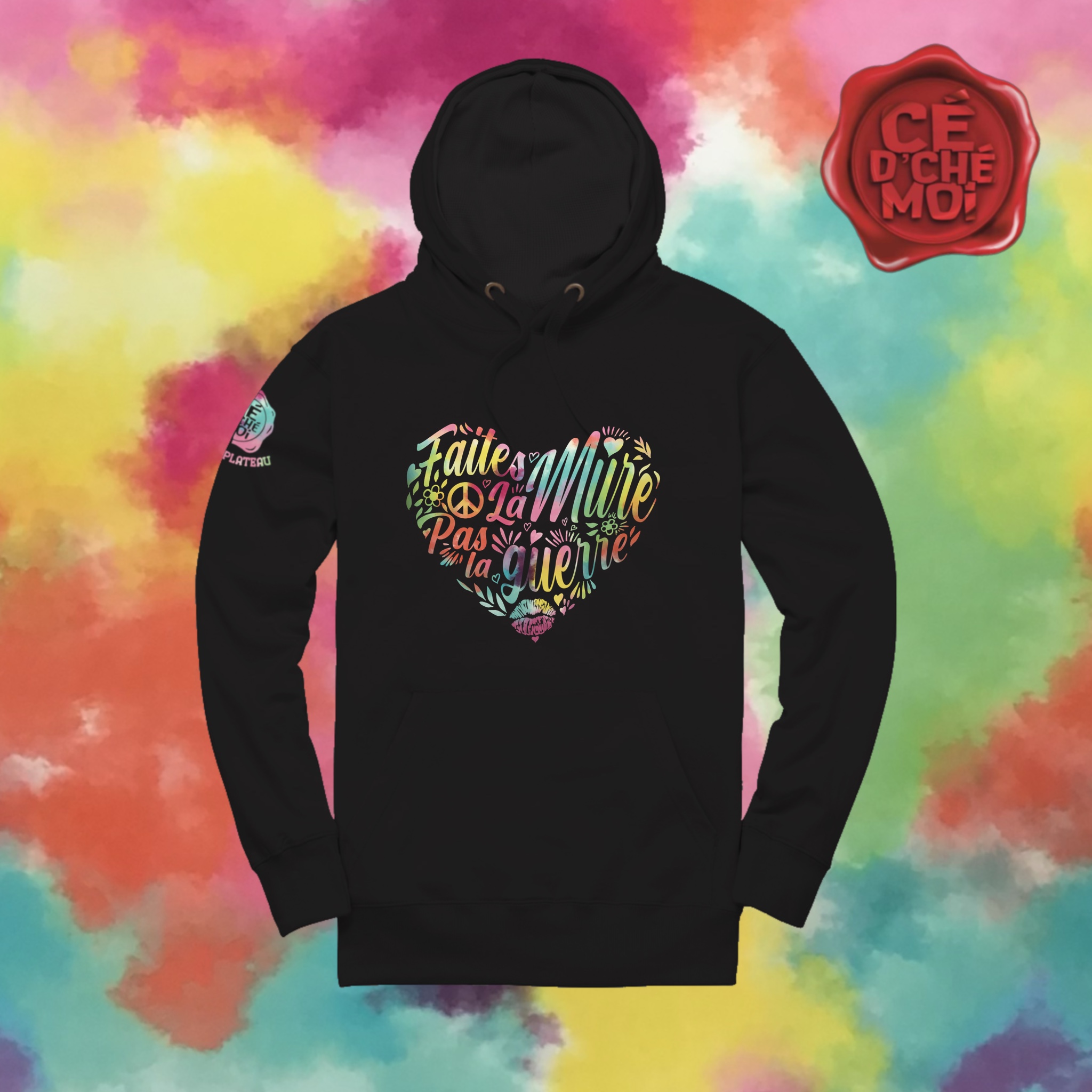 Pull à Capuche "Faites La Mure" Noir