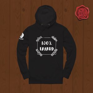 Pull à Capuche "100% Fayard" Noir
