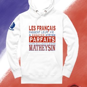 Pull à Capuche "Français Matheysin" Blanc