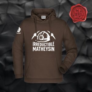 Pull à capuche "Irréductible Matheysin" Chocolat