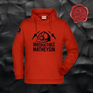Pull à capuche "Irréductible Matheysin" Rouge