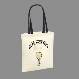 Tote Bag "Je vote Blanc"