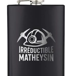 Flasque Metallique "Irreductible Matheysin" Gravée
