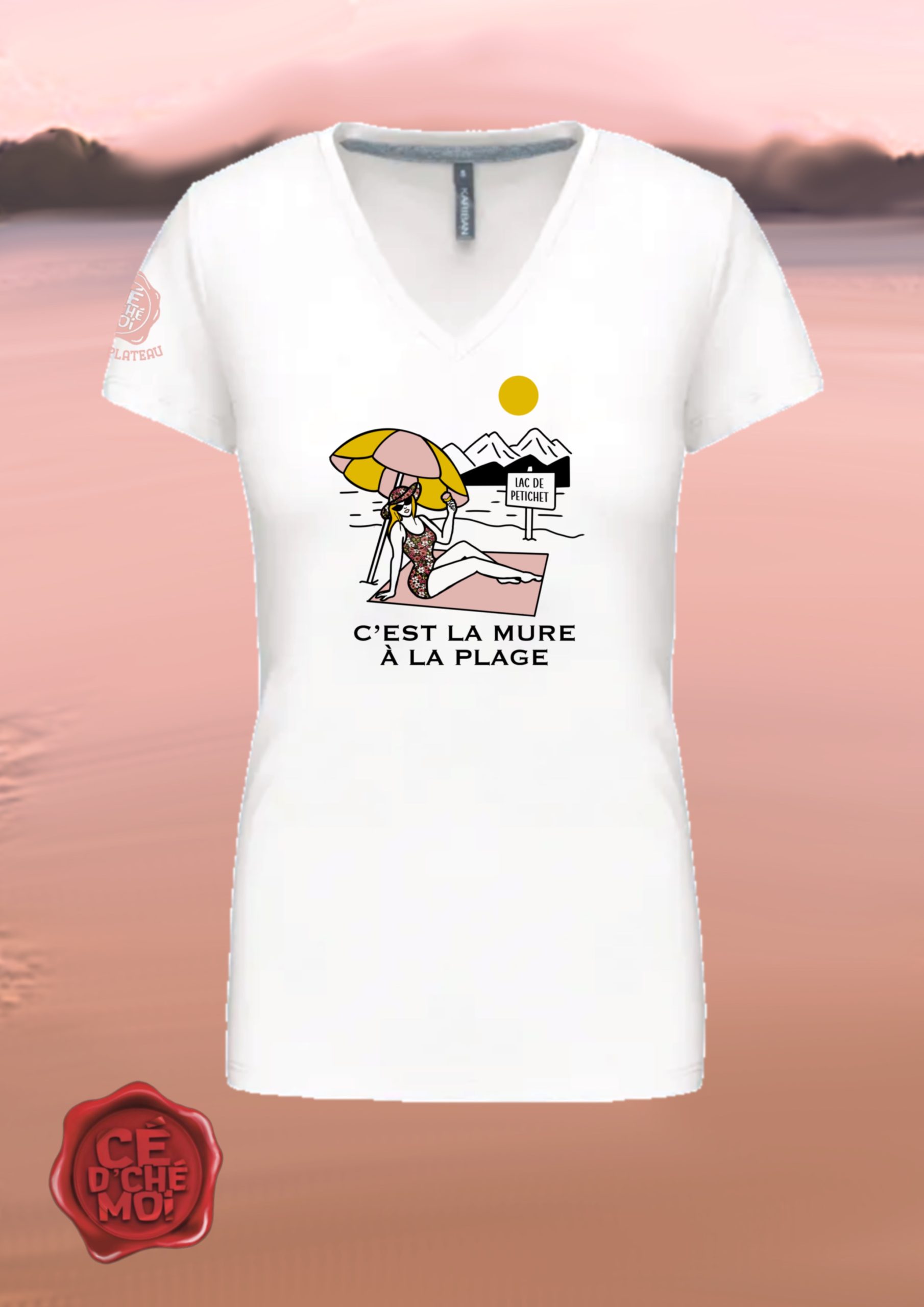 T-Shirt "La Mure à la plage" Version Blanc