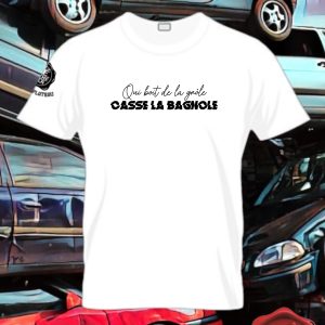 T-Shirt "Qui boit de la gnôle" Blanc
