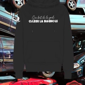 Pull à Capuche "Qui boit de la gnôle" Noir