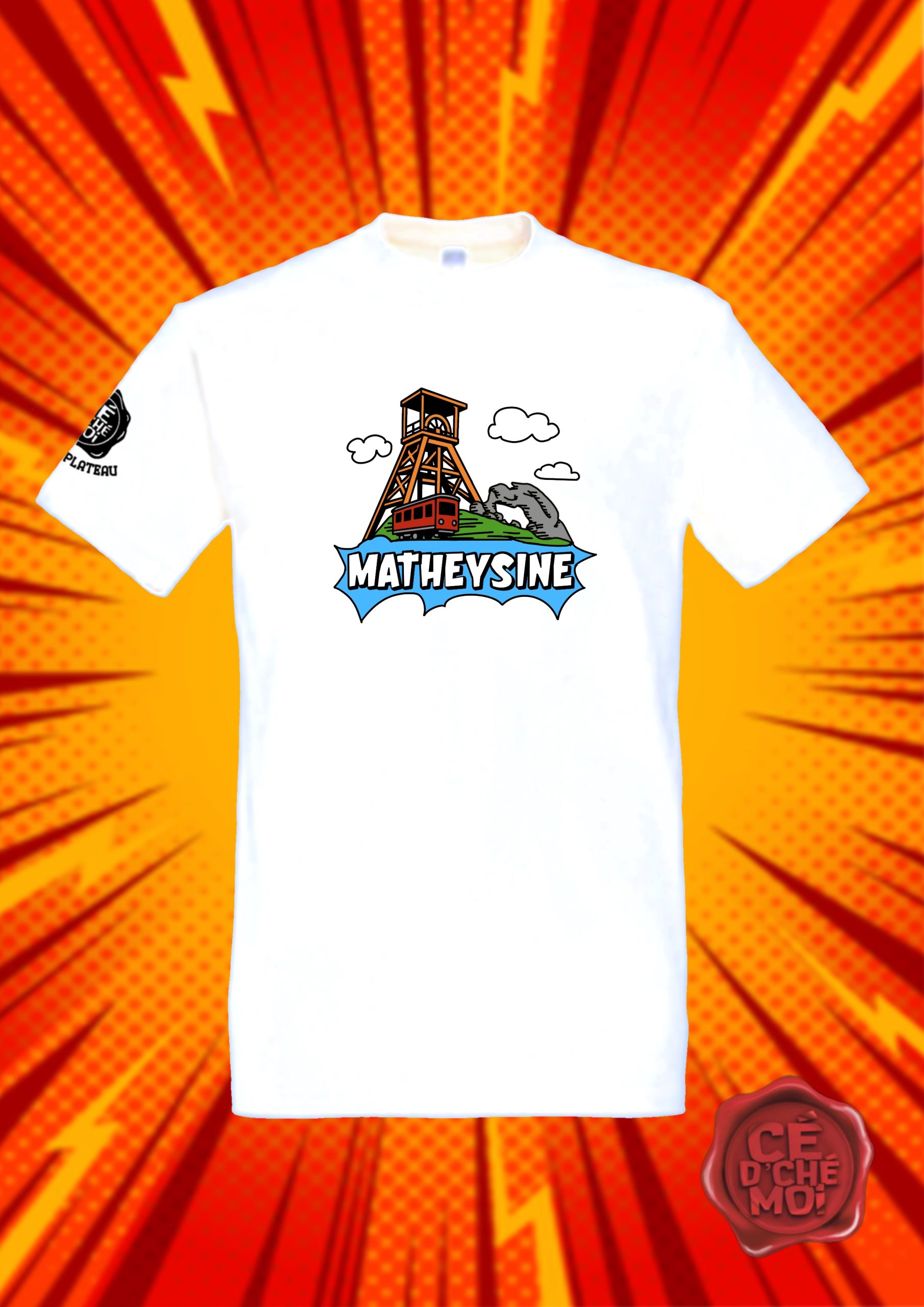 T-Shirt "Matheysine Comics" Blanc