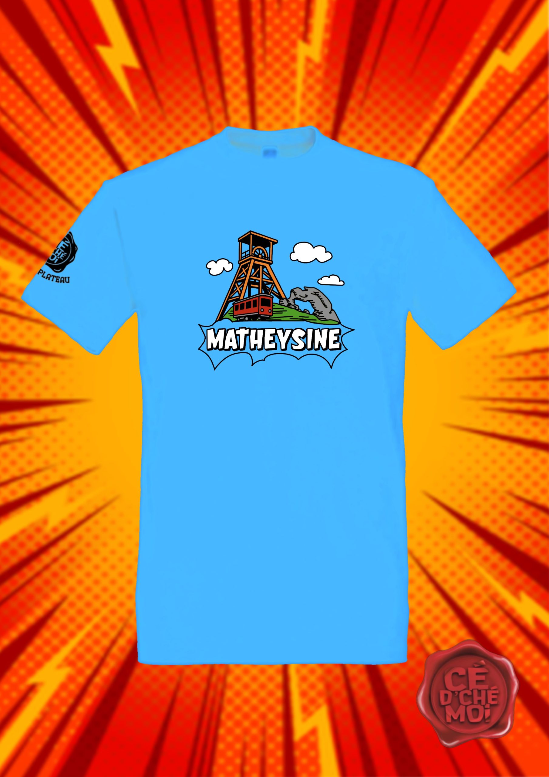 T-Shirt "Matheysine Comics" Turquoise