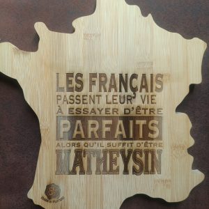 Planche à découper Carte de France "Français Matheysin"