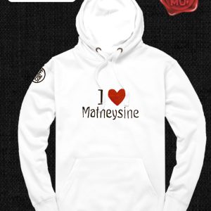 Pull à capuche Brodé "Love Matheysine" Blanc