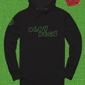 Pull à Capuche Brodé "Oloy Degu" Noir