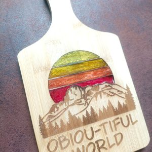 Planche à découper décorative "Obiou Tiful World"