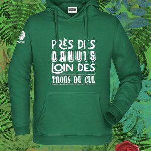 Pull à Capuche "Près des dahuts" Vert
