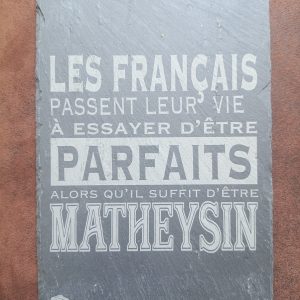 Ardoise alimentaire "Français Matheysin"