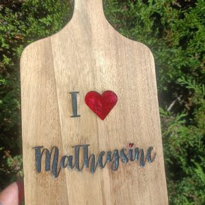 Planche à découper décorative "Love Matheysine"